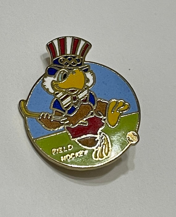 1984 Field Hockey Olympic Pin. Sam the Eagle Masc… - image 2