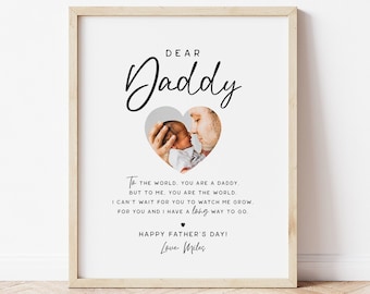 Fathers Day Gift from Kids Son Daughter Baby . PRINTABLE Personalized First Fathers Day Gift Idea . Dear Daddy Minimalist . DIGITAL DOWNLOAD