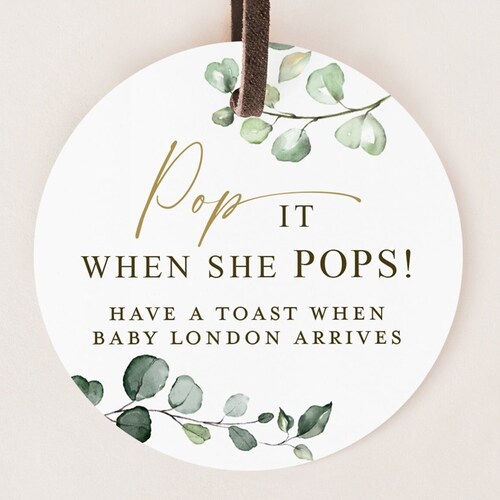 PRINTABLE Pop It When She Pops Tags Stickers Labels . - Etsy
