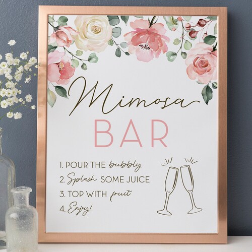 Printable Mimosa Bar Sign Mimosa Bar Sign Instant Download Etsy