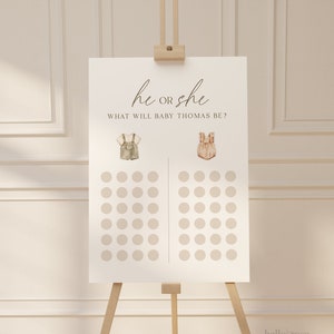 Er oder Sie, was wird Baby sein, Zeichen für das Geschlecht, minimalistisches Boho-Baby, geschlechtsneutral, Vorlage, Download GR2-T