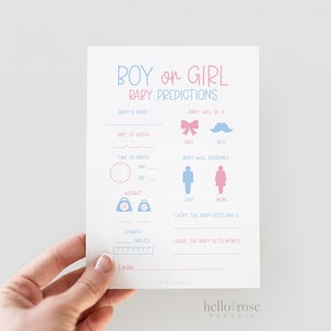 Game Card voor onthulling van geslachten. Wat wordt baby een jongens- of meisjestweeling. Roze en blauw. Minimalistisch. Afdrukbare directe download K4