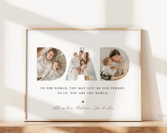 Fathers Day Dad Photo Gift for Daddy . Personalized Printable Gift from Kids . Gift Idea for Dad from Children Wife . DIGITAL DOWNLOAD