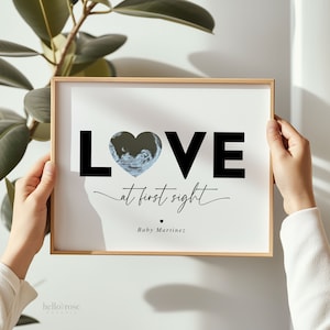 Love at First Sight Gift Sonogram Ultrasound Scan, Personalized Pregnancy Announcement, Mothers Day Fathers Day, Baby, PRINTABLE DOWNLOAD