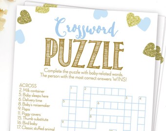 baby crossword puzzle printable