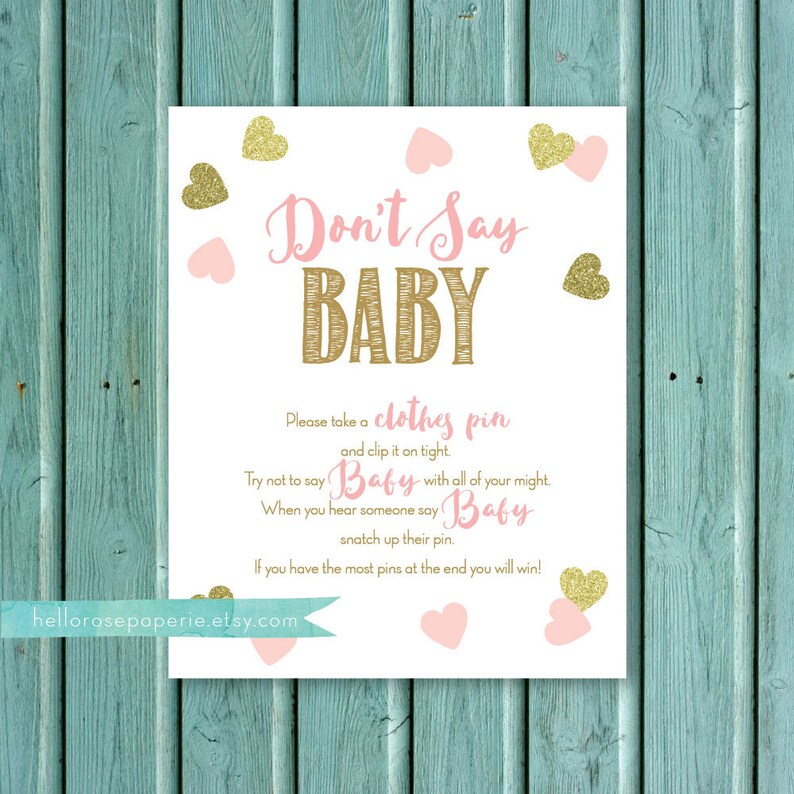 Pink and Gold Baby Shower Gifts Sign . Gift Table Sign . Baby Etsy