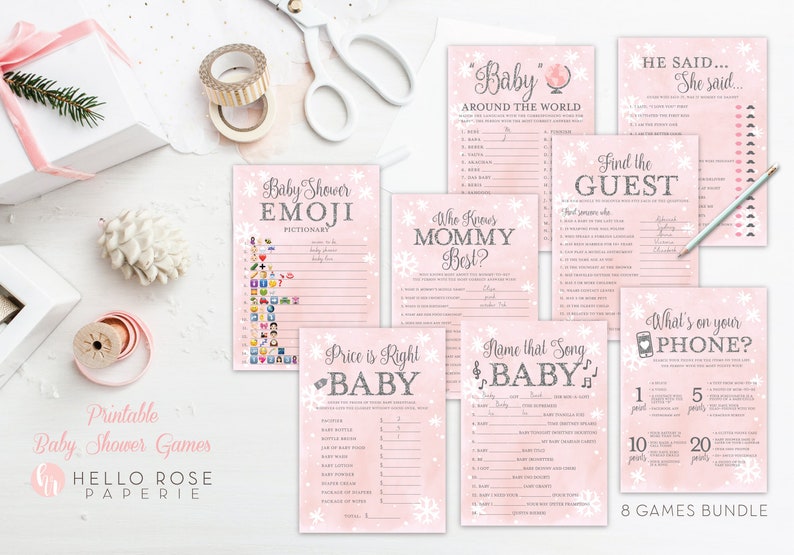 Pink and Silver Download Personalized Baby Shower Milestone Sign Winter Baby It/'s Cold Outside Girl Printable Pregnancy Stats Board