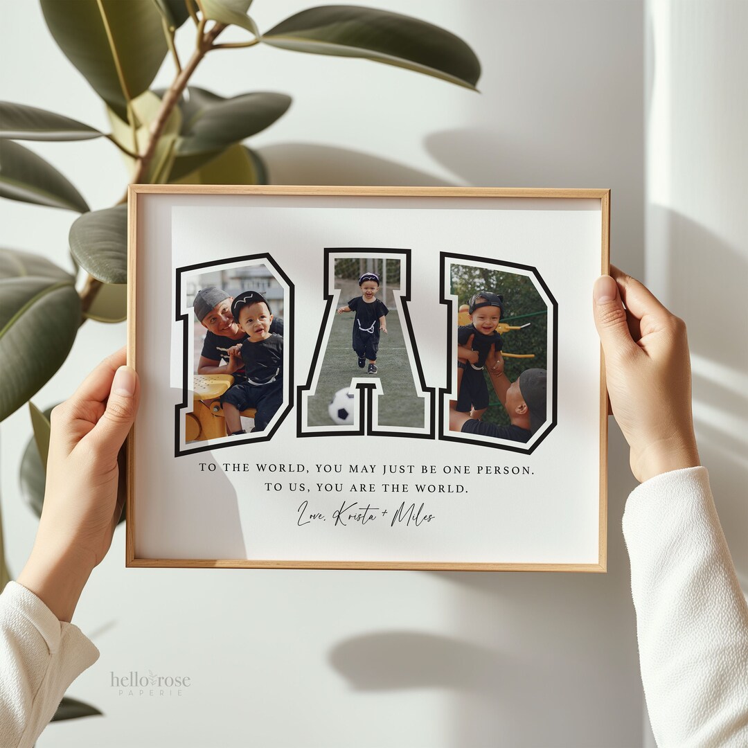 Dad Photo Gift for Daddy . Birthday Fathers Day Gift From Wife and Kids ...