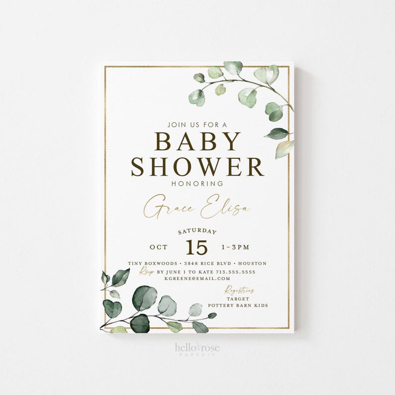 Please Take a Succulent and Watch Baby Grow Printable . Greenery and Gold . Baby Shower Sign . Succulent Favors . 8x10 Instant Download G2 image 8