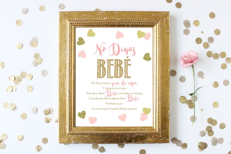 Spanish Don T Say Baby 8x10 Printable Sign No Digas Bebe Etsy Spanish Don T Say Baby 8x10 Printable Sign No Digas Bebe Etsy