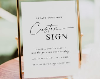 PRINTED + SHIPPED Custom Sign for Home, Business, Wedding, Bridal Shower, Baby Shower, Holiday, Party, Quote, Greenery and Gold, 8x10 5x7