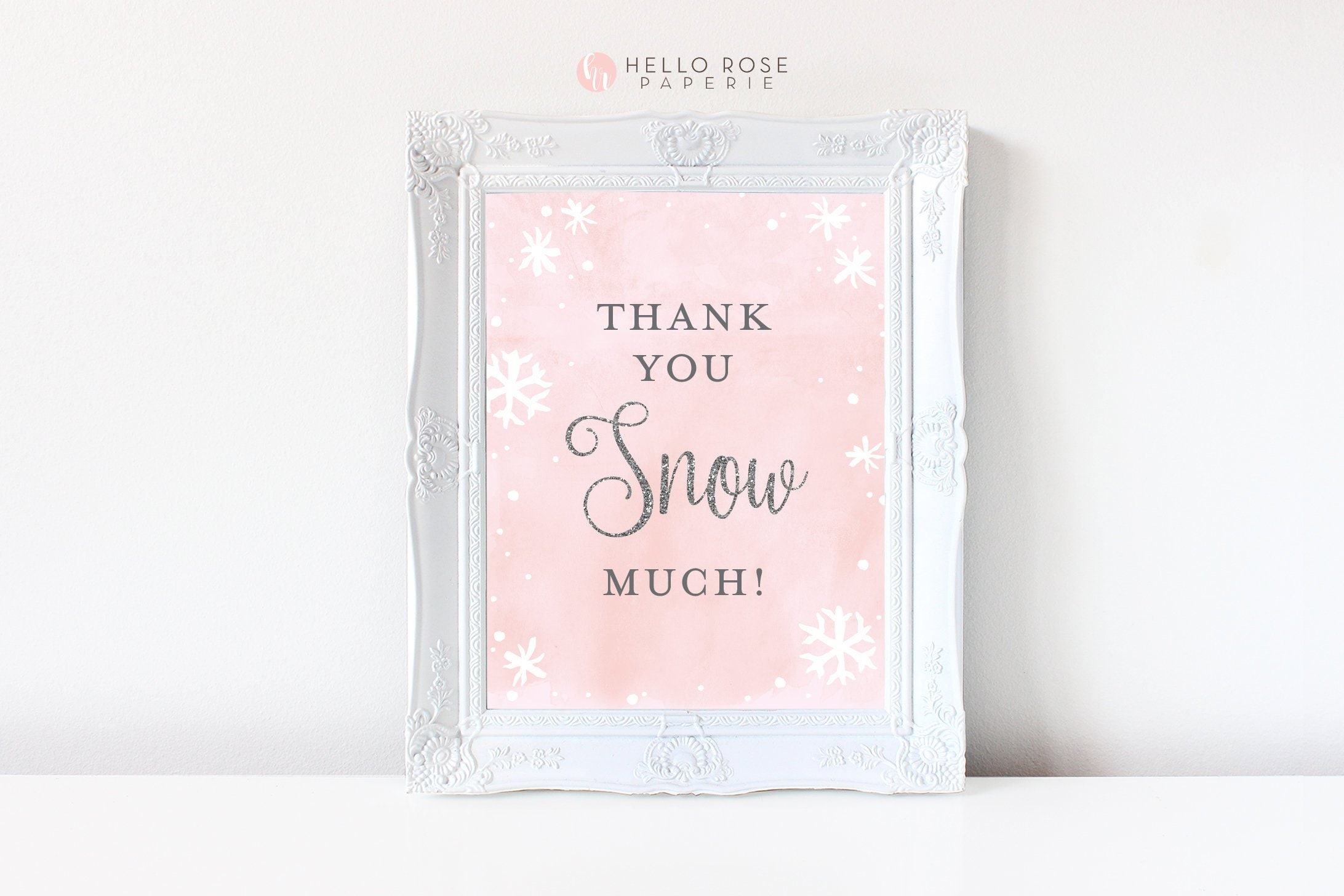 Thank You Snow Much Sign Snowflakes Baby Its Cold Outside Etsy