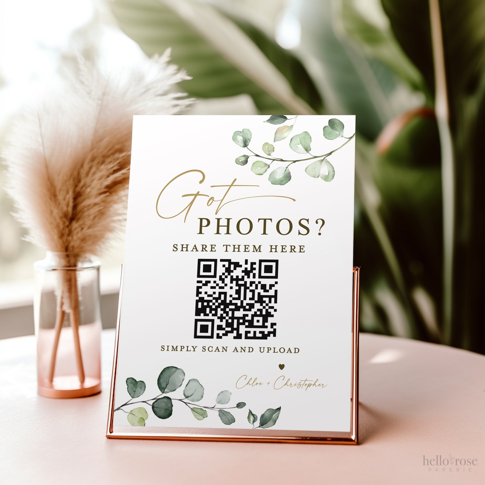 Wedding Reception QR Code Sign . Got Photos? . Share the Love Photos ...