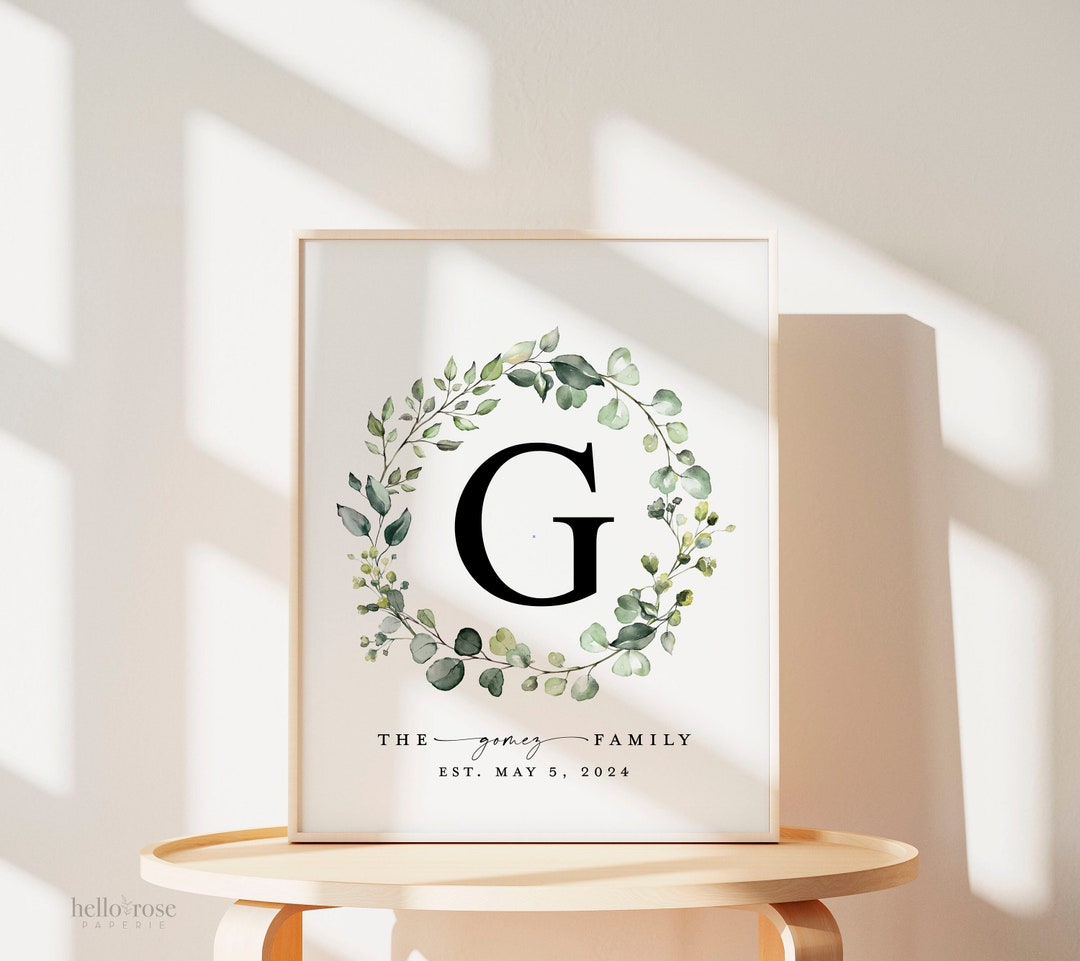 Personalized Family Name Printable Christmas Gift Sign . Last Name ...