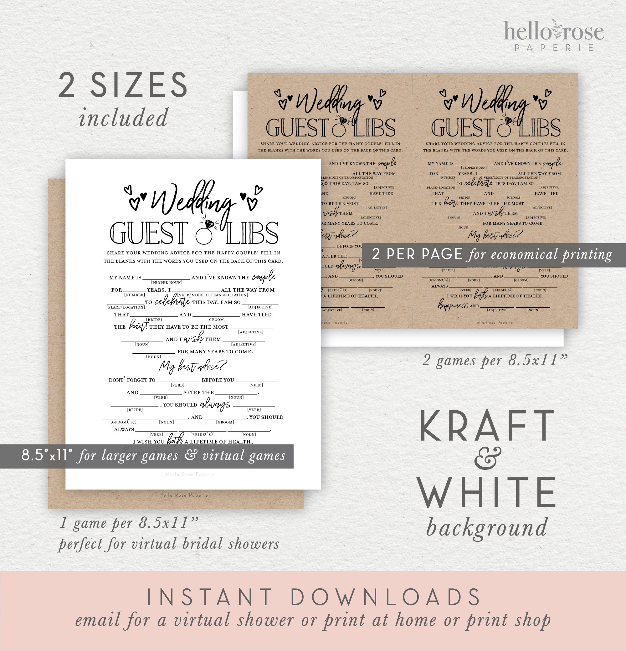 Wedding Guest Libs . Printable Funny Wedding Advice Mad Libs Etsy Canada
