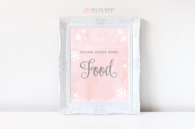 Pink and Silver Download Personalized Baby Shower Milestone Sign Winter Baby It/'s Cold Outside Girl Printable Pregnancy Stats Board
