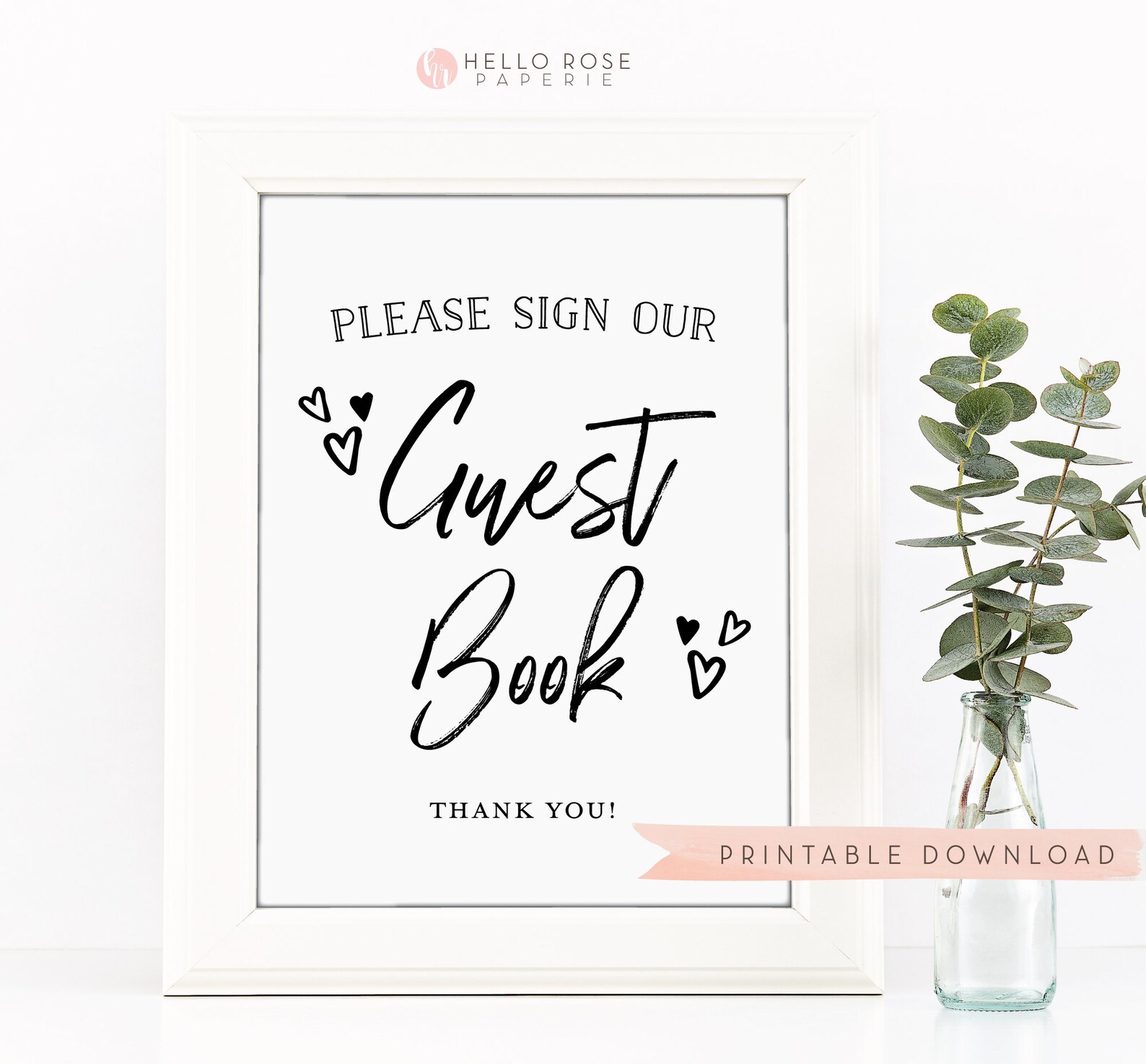 Please Sign Our Guest Book Sign . Printable Kraft Wedding | Etsy