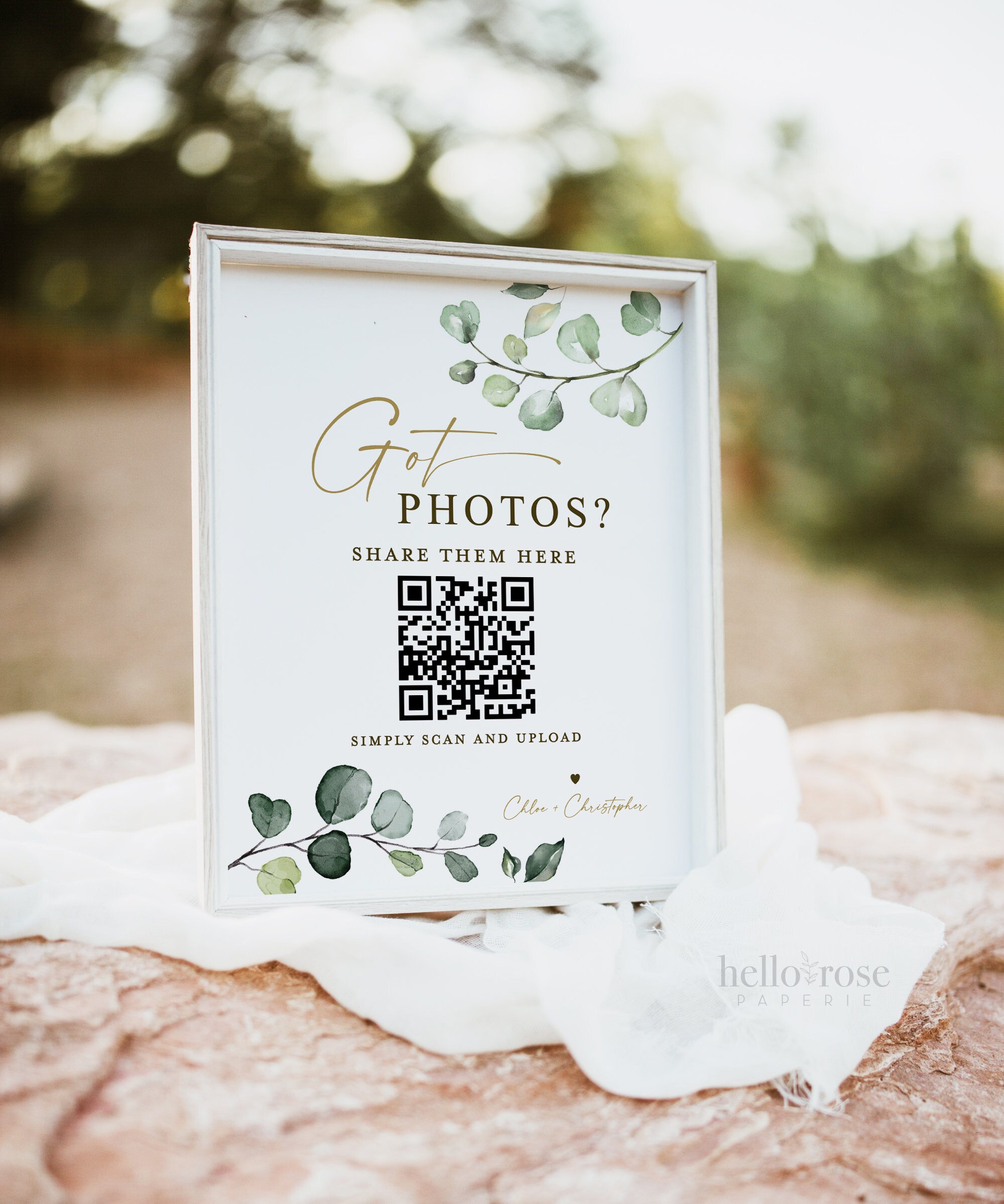 Wedding Reception QR Code Sign . Got Photos? . Share the Love Photos ...