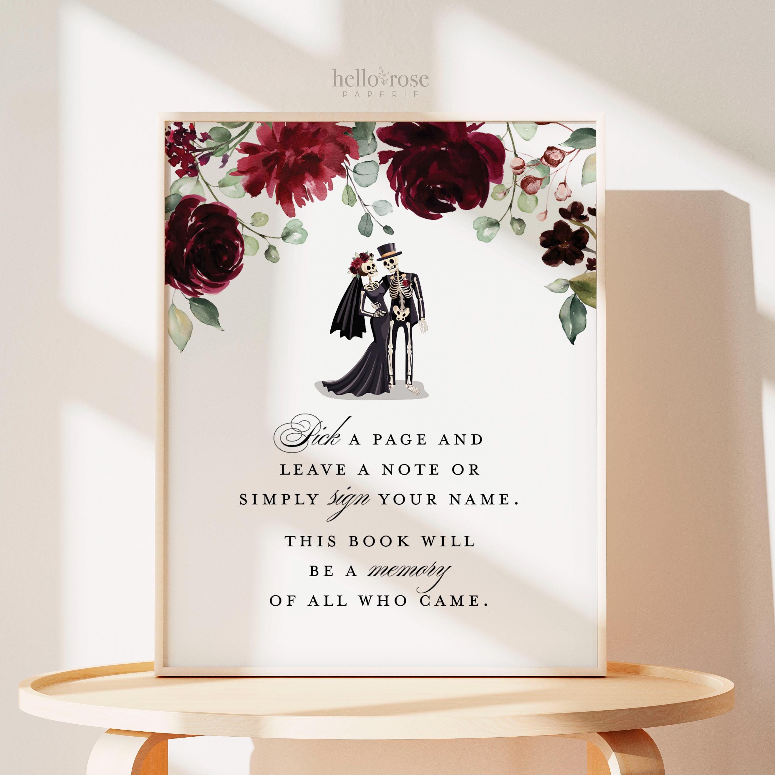 Pick a Page Leave a Note Memory Guest Book Sign, Wedding Bridal Shower ...