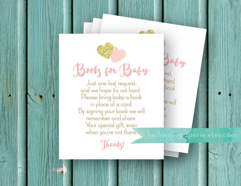 Books for Baby Insert Card and Sign Printable . Instant Etsy