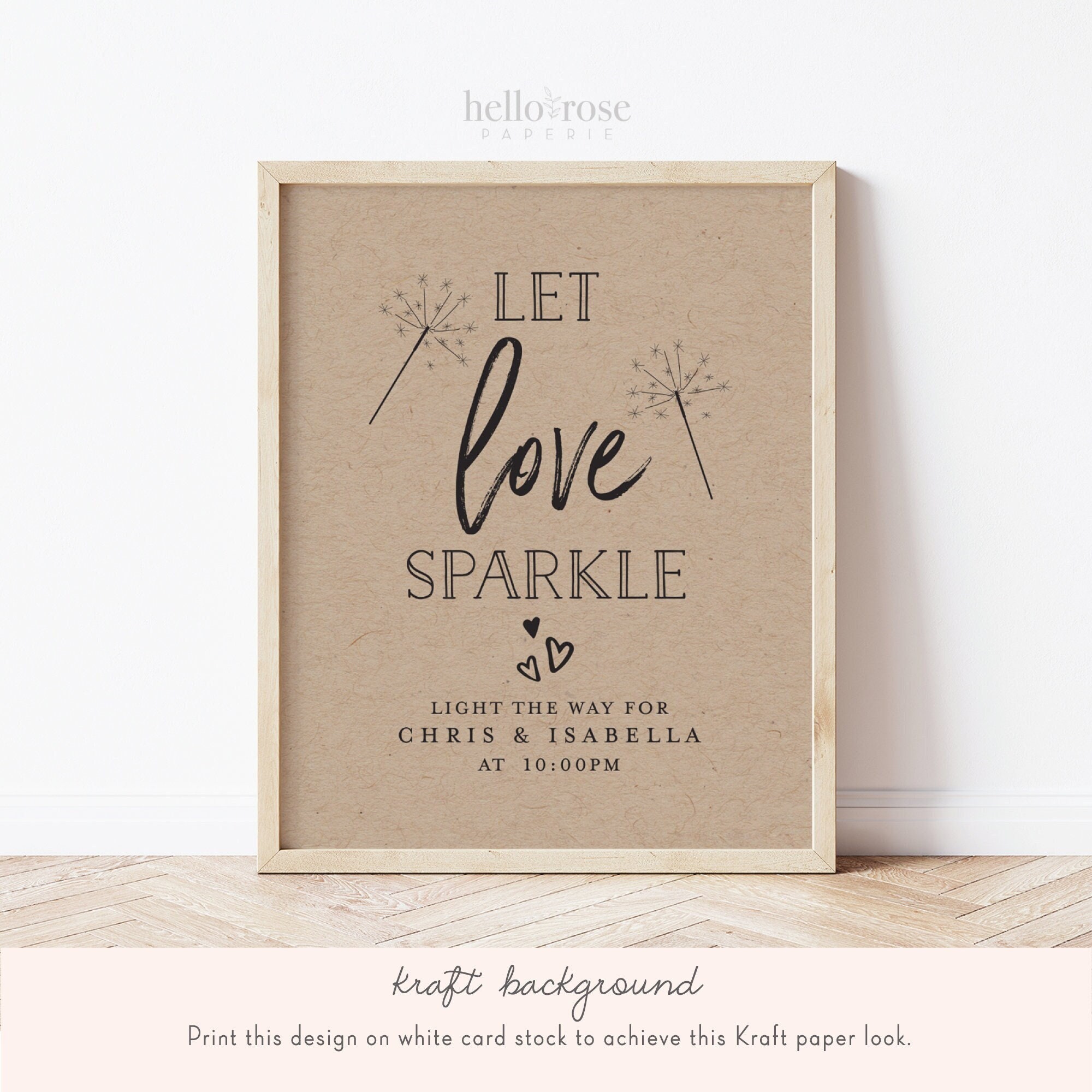 Let Love Sparkle Personalized Printable Sign . Wedding - Etsy