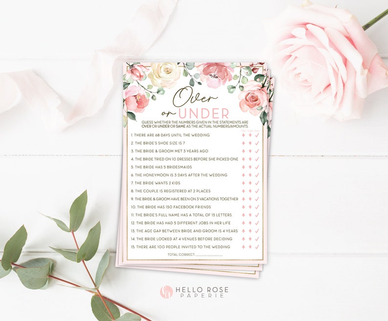 Gold Foil Romantic Rustic Eucalyptus Flowers Floral Blush White Watercolor Bridal Shower Invitation Printable Digital Download PDF