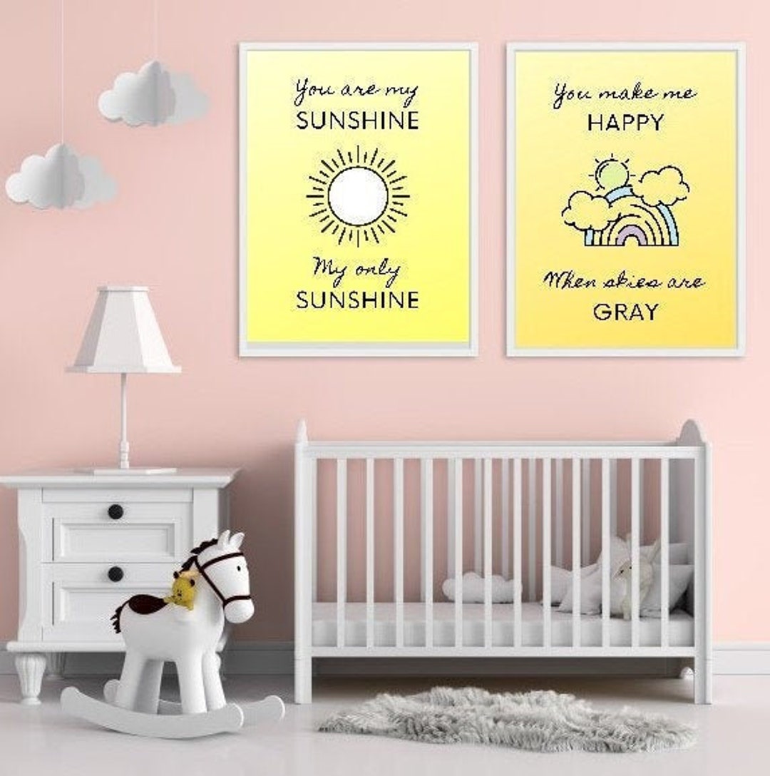 You Are My Sunshine Nursery Art Print – Kids Room Decor (digital ...