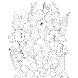 Custom Floral Tattoo Design Deposit / Botanical Tattoo Design / Birth Flower Tattoo image 1