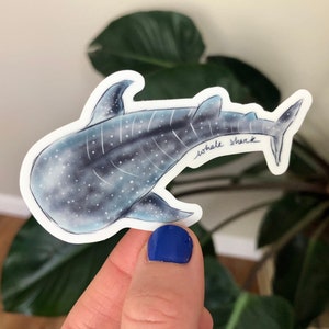 Whale Shark Sticker / Ocean Sticker / Animal Sticker / Sea Creature Sticker / Vinyl Waterproof Sticker / Laptop Decal / Waterproof Sticker image 1