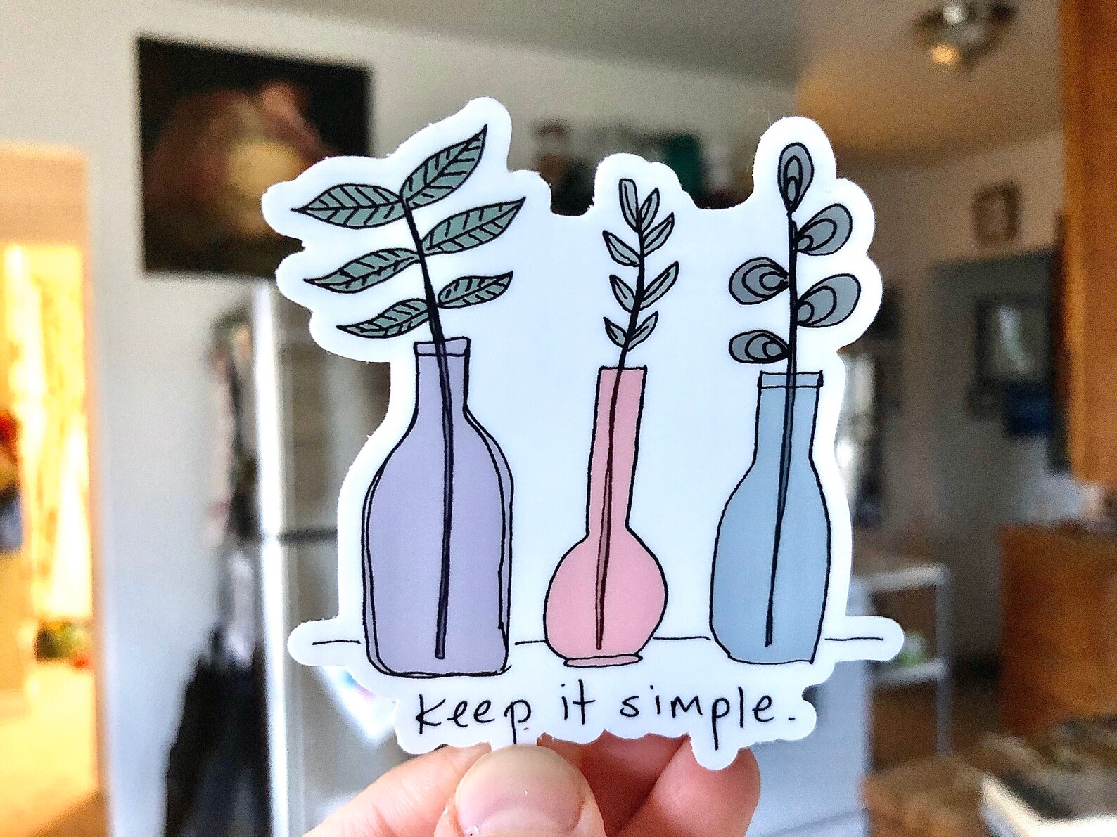 Keep It Simple Sticker / Plants in Bottles Sticker / Cute - Etsy