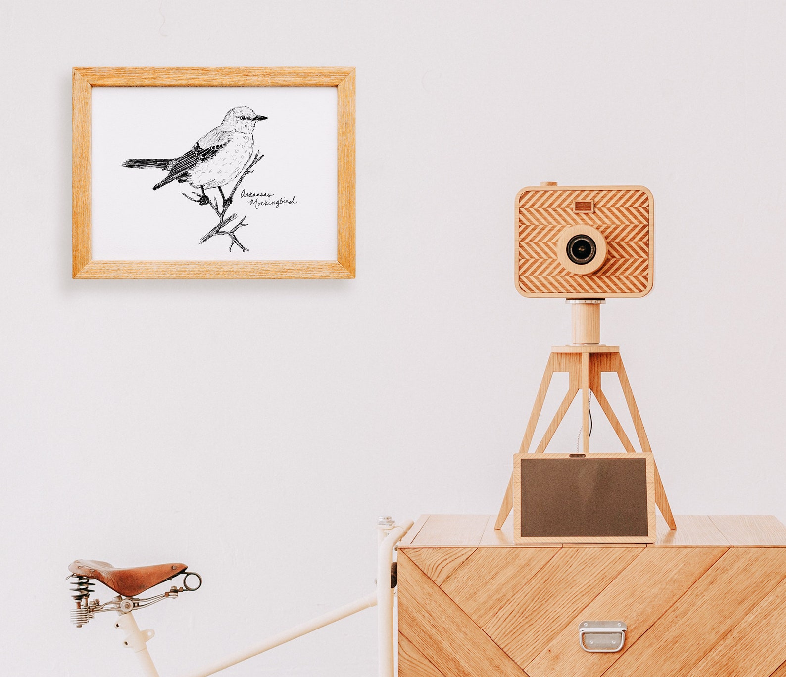 Arkansas Mockingbird State Bird Art Print / Arkansas Decor ...