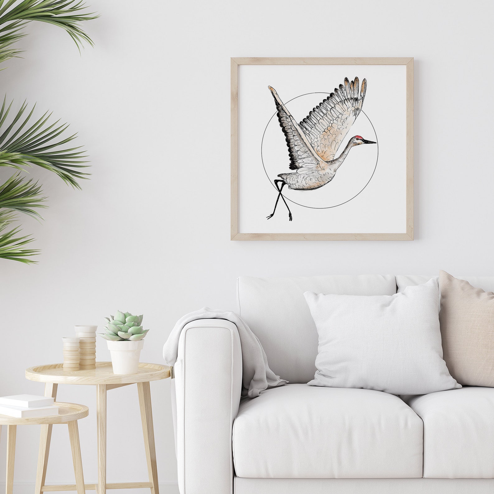 Flying Sandhill Crane Art Print / Crane Wall Art / Crane Gift - Etsy