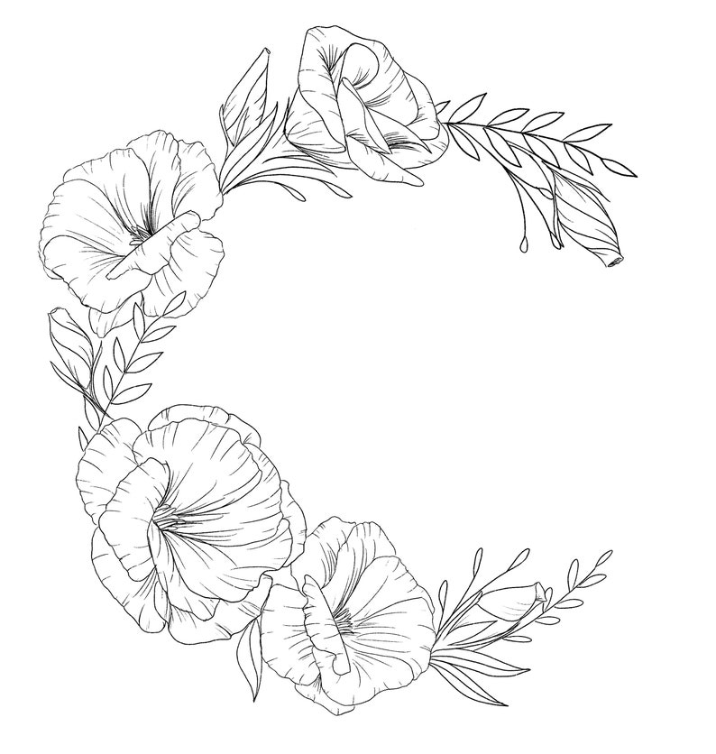 Custom Floral Tattoo Design Deposit / Botanical Tattoo Design / Birth Flower Tattoo image 3