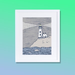 Lighthouse Art Print / Fine Art Print / Beach Wall Art / Coast Decor / Nautical Art Print / Lighthouse Wall Art / Ocean Art