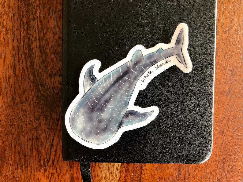 Whale Shark Sticker / Ocean Sticker / Animal Sticker / Sea Creature Sticker / Vinyl Waterproof Sticker / Laptop Decal / Waterproof Sticker image 3