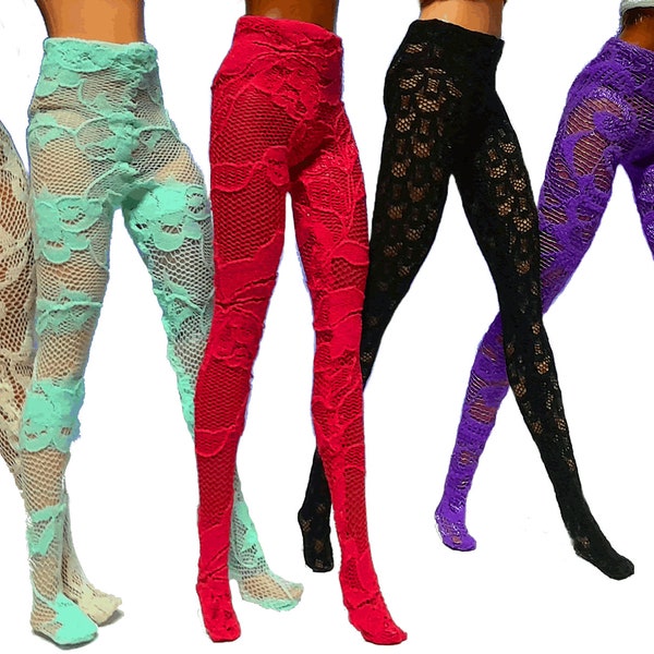 Handmade Stretch Lace Pantyhose for Barbie Fashion Royalty and all other 12-inch Fashion Dolls