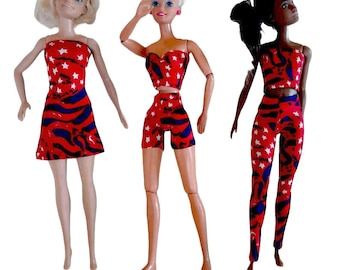 Red, White and Blue Patriotic Collection For 1/6 Fashion Dolls