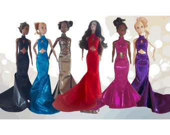 Royal Blue Gown Barbie, Holiday Dress - Etsy