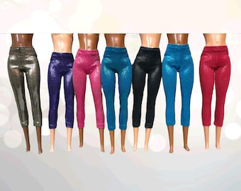 Handmade Shiny Spandex Doll Capris: 1/6 Scale Fashion Doll Tights