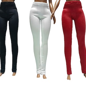 Fashion Doll Leggings-Solid Colors -Handmade Doll Pants for 1/6 Scale Dolls-Doll Tights