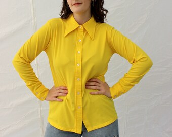 bright yellow blouse