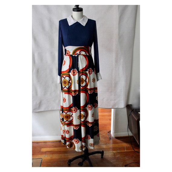 Vintage 1960s Foral Psychedelic Jumpsuit