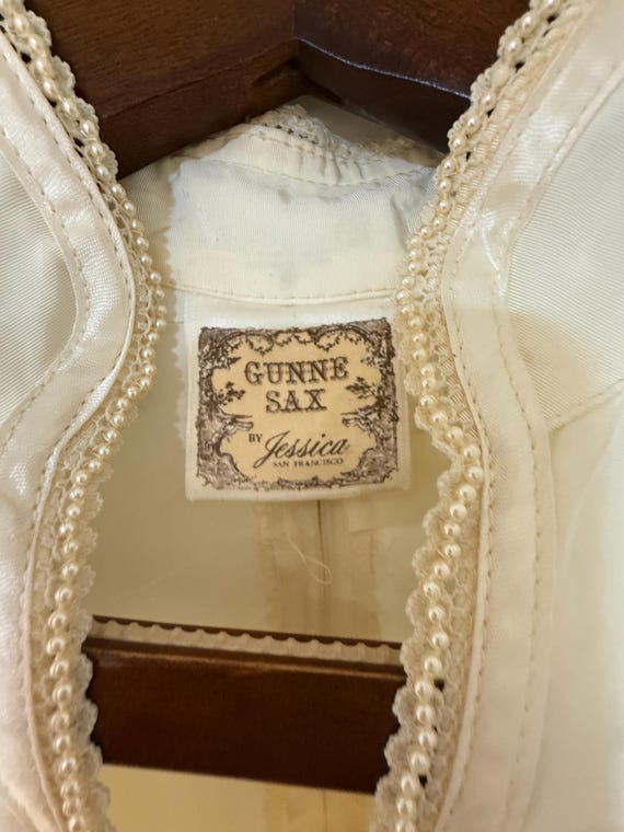 Rare 1970s Gunne Sax Wedding Dress / Ivory Taffeta Vi… - Gem
