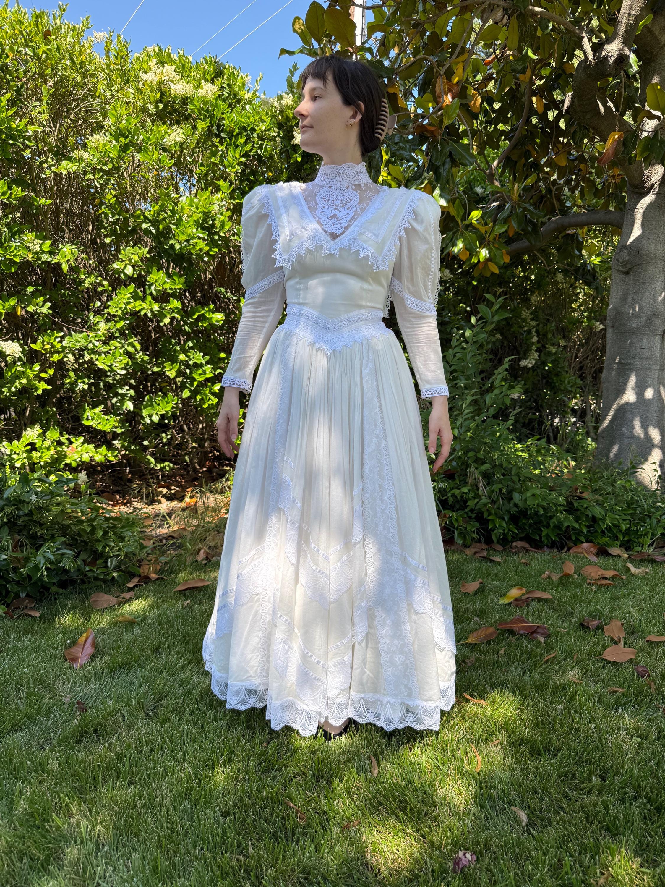 Vintage 1980s Princess Wedding Dress / Jessica Mcclintock Gunne