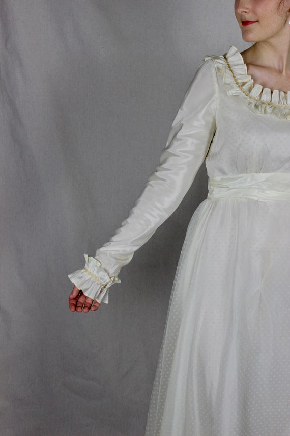 Vintage 1960s/70s Bohemian Wedding Dress / Lorrie… - image 8