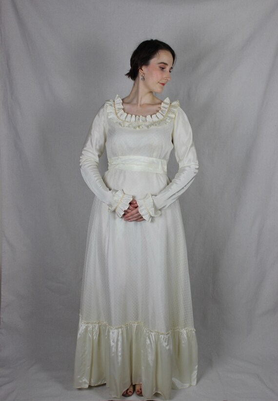 Vintage 1960s/70s Bohemian Wedding Dress / Lorrie… - image 6