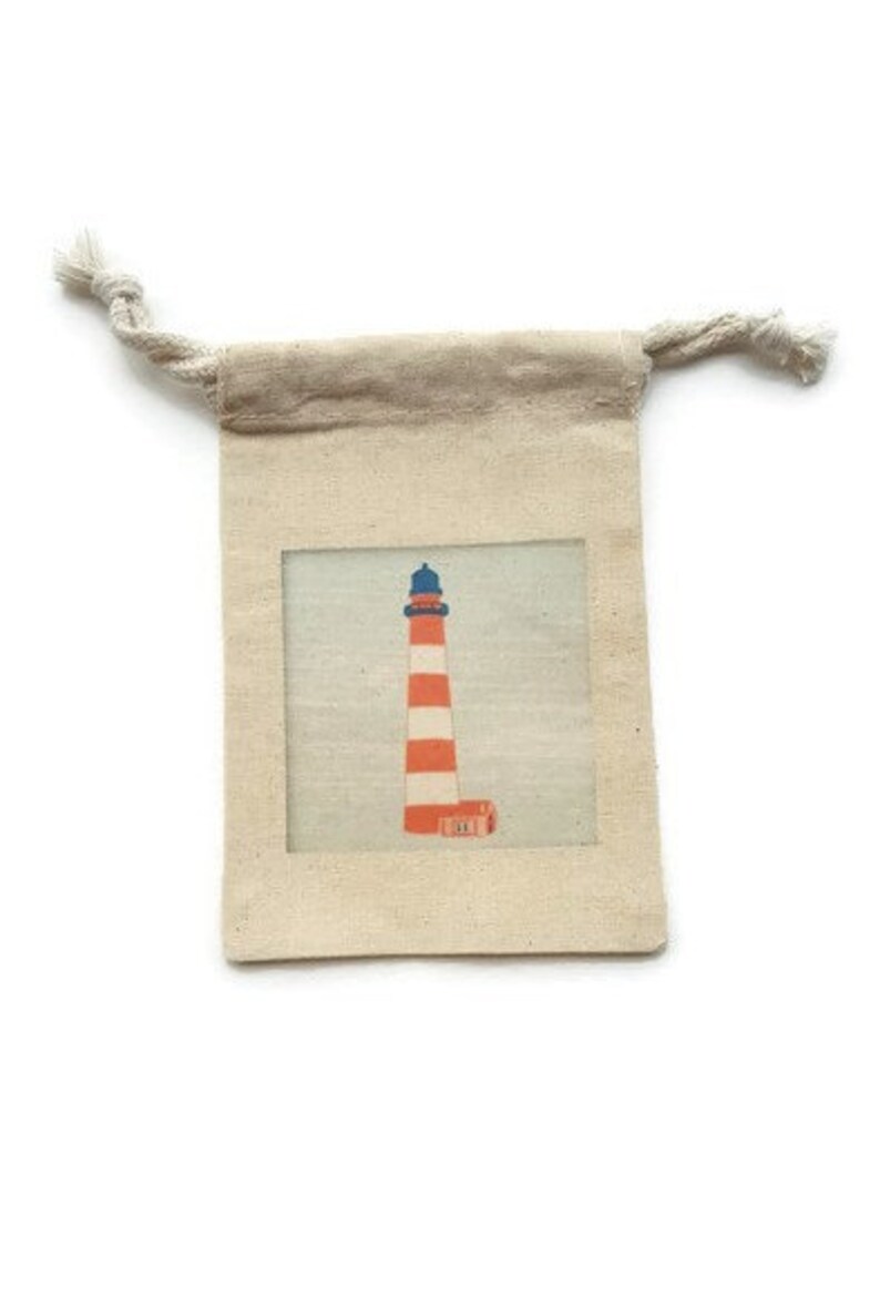 Nautical Muslin 4x6 Gift Bags Seahorse Crab Beach Party Favors Etsy