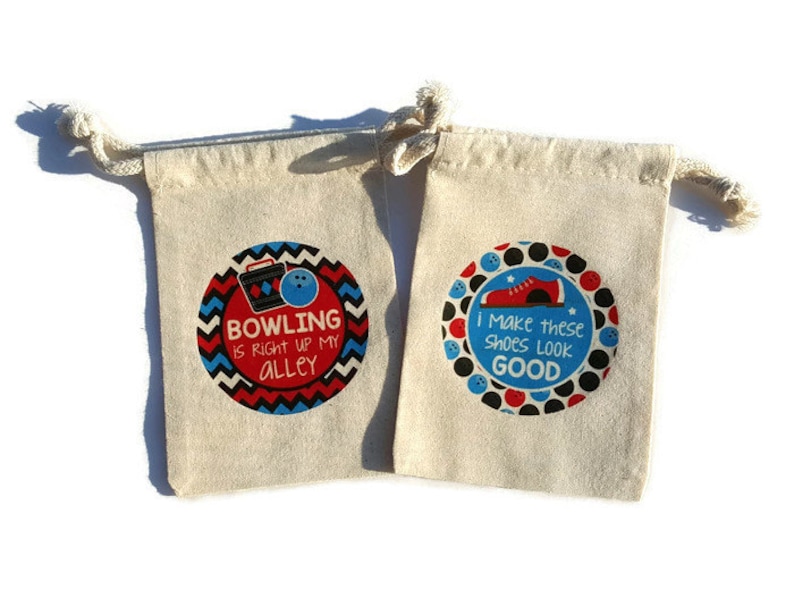 Bowling Party Favors Set of 10 Muslin 4x6 Gift Bags Boy Etsy