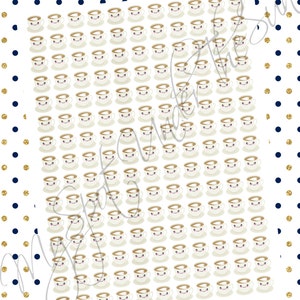 Printable Coffee Cup Planner Stickers – Cute Smiling Mug Icons for Coffee Lovers & Morning Routines | Instant Download