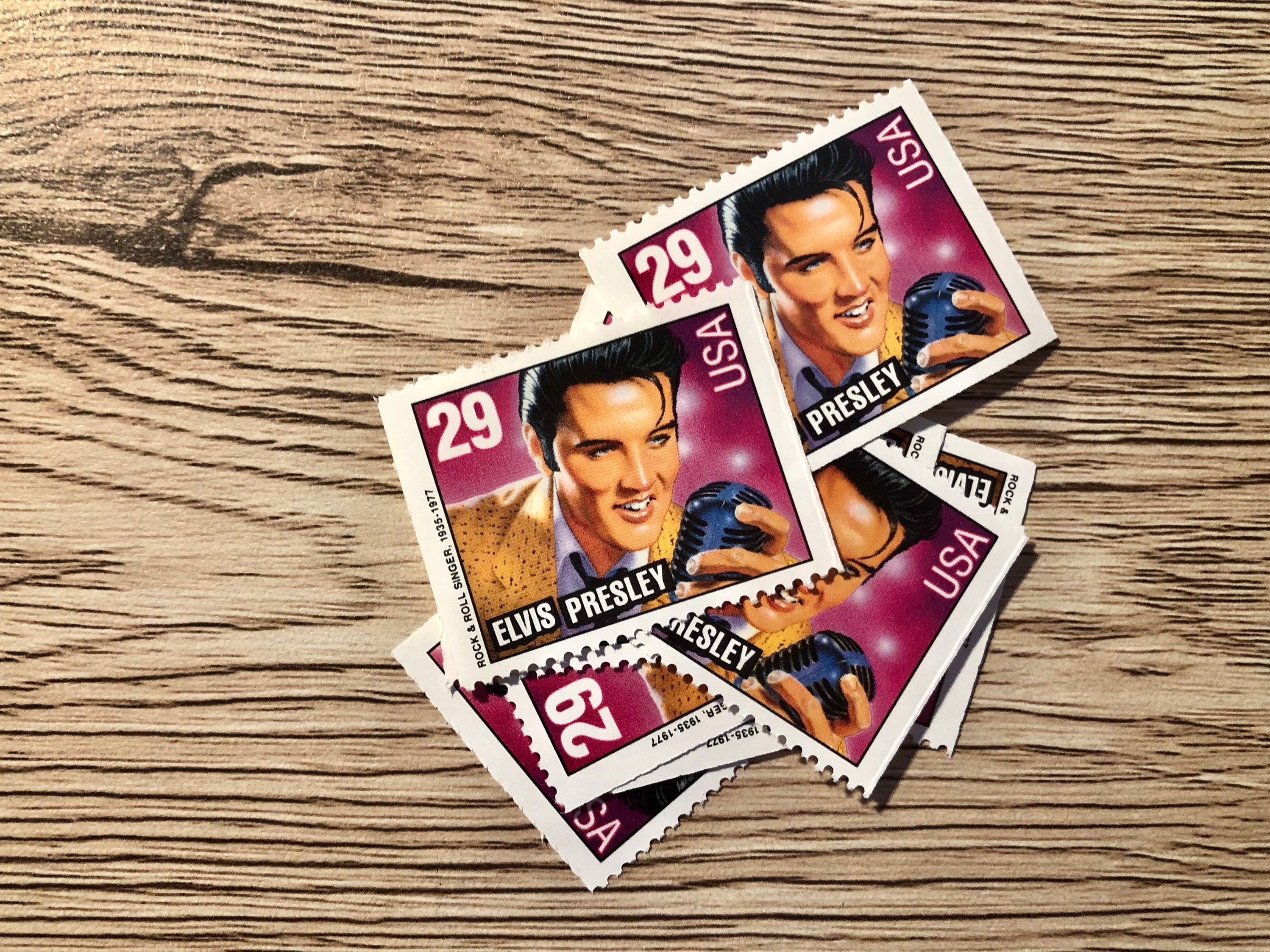 Elvis Stamps Set of ten unused 29cent USPS stamps featuring Etsy